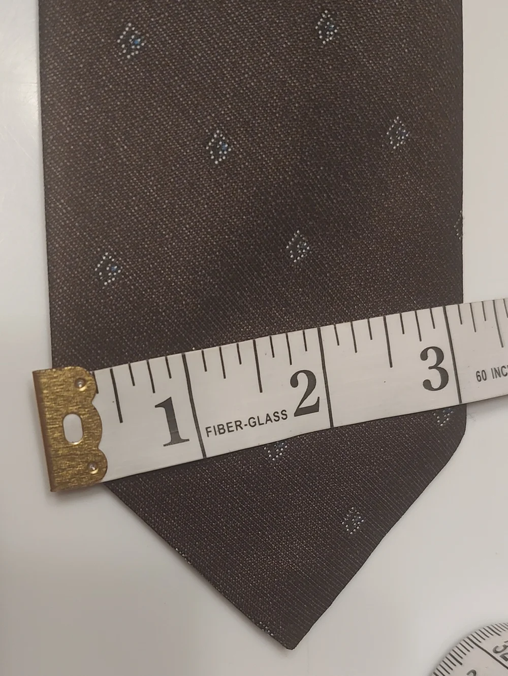 Mid century Boys Clip On Tie Brown/Gray
